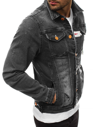 Kurtka jeans męska czarna OZONEE G/600
