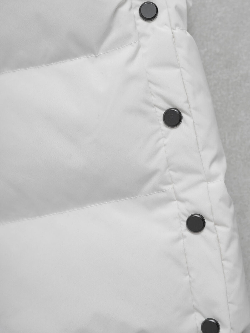 Kurtka zimowa damska długa pikowana biała OZONEE JS/5M3233/281