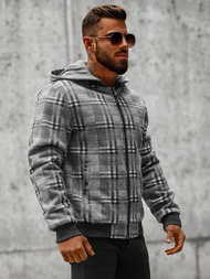 Kurtka męska bomberka szara OZONEE O/3A58