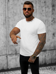 T-shirt męski biały OZONEE JS/8T228/1