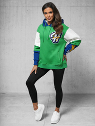 Bluza z kapturem oversize zielona OZONEE O/SWE23036Z