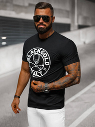 T-shirt męski slim fit czarny OZONEE NB/MT3074