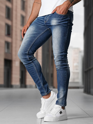 Spodnie jeansowe męskie slim fit niebieskie OZONEE NB/MP0199BCZ