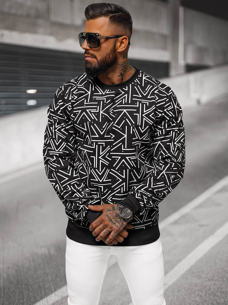 Bluza męska czarna OZONEE JS/8B1219/3