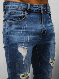 Spodnie jeansowe męskie niebieskie OZONEE DR/TF100Z