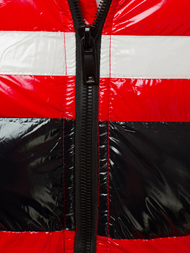 Kurtka zimowa męska pikowana czerwona OZONEE N/6463