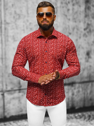 Koszula męska czerwona OZONEE O/3722Z