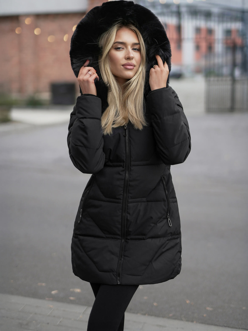 Куртка жіноча чорна OZONEE JS/16M9099/392Z