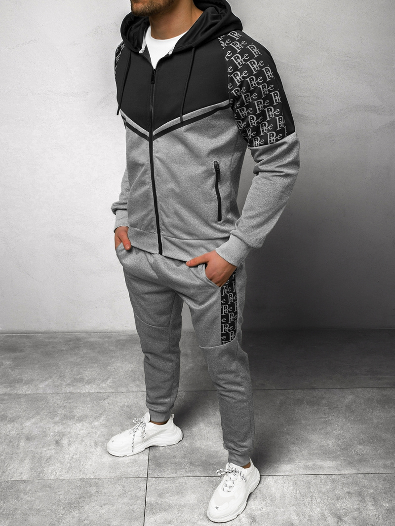 Komplet dresowy męski szary OZONEE O/HM707Z