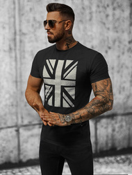 T-shirt męski czarny OZONEE NB/3006Z