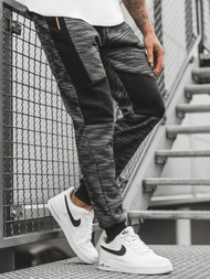 Spodnie dresowe męskie czarne OZONEE JS/K60017