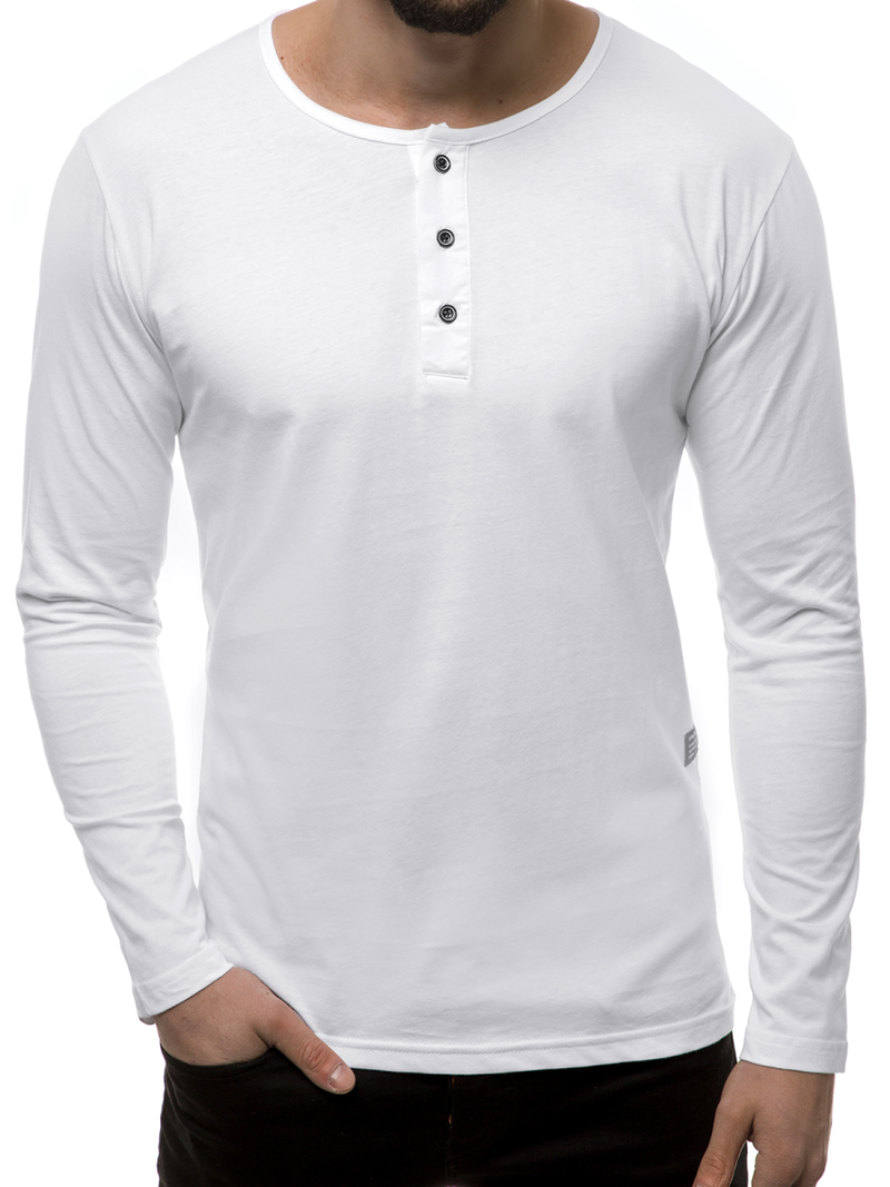 Longsleeve męski biały OZONEE O/1114