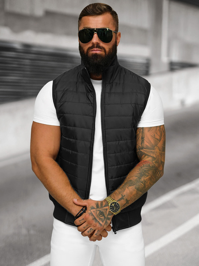 Безрукавка чоловіча Чорна OZONEE JS/MY77Z