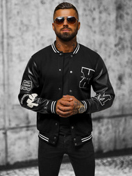 Bluza męska rozpinana czarna OZONEE O/TB9114