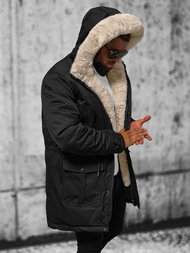 Kurtka zimowa męska czarna OZONEE JS/22M317/392