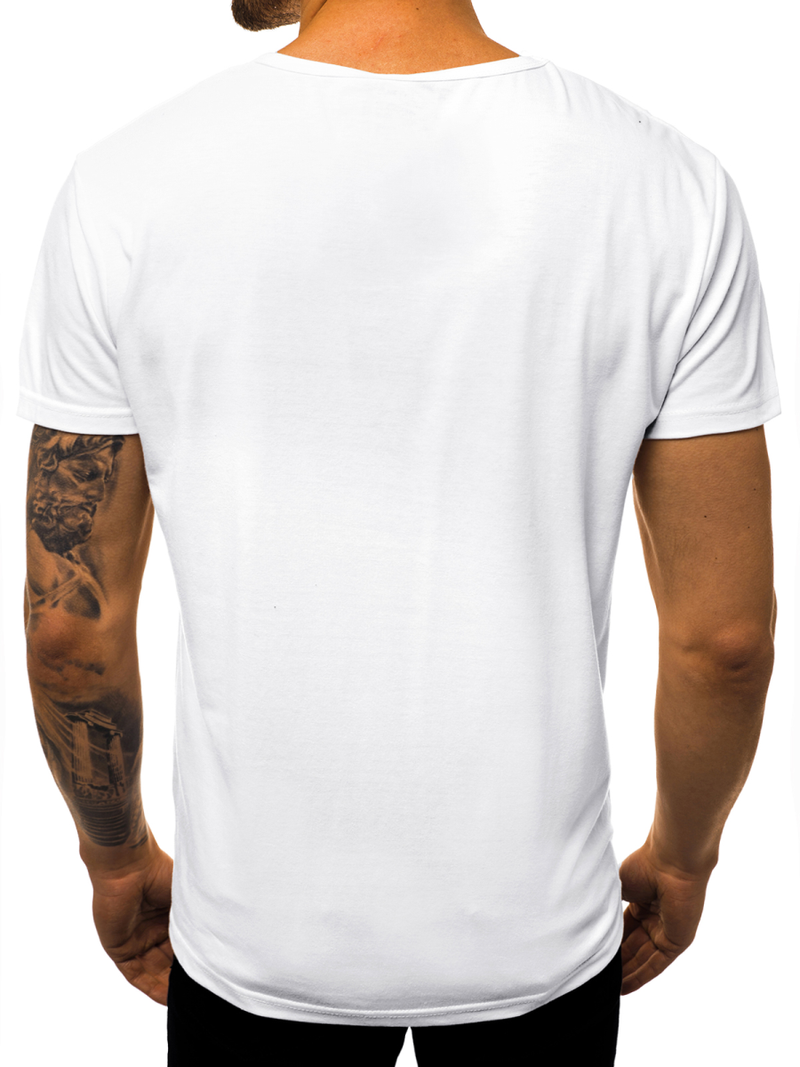 T-Shirt męski biały OZONEE JS/KS1945