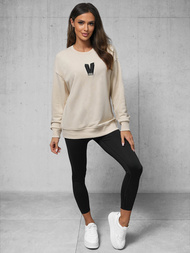 Bluza oversize beżowa OZONEE O/SWE23034Z