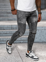 Spodnie jeansowe męskie czarne OZONEE NB/MP0069N