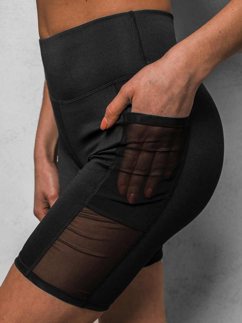Legginsy krótkie damskie kolarki czarne OZONEE O/XL008/1