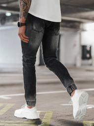 Spodnie jeansowe joggery męskie czarne OZONEE NB/MP0053/2N