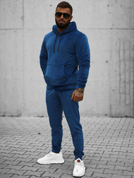 Komplet dresowy męski welurowy granatowy OZONEE O/12139