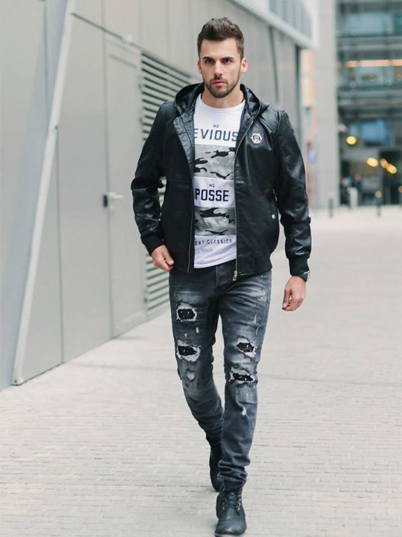 Куртка чоловіча Чорна OZONEE N/5003/18Z