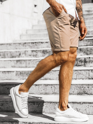 Spodenki męskie chinos beżowe OZONEE DJ/1007