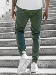 Spodnie męskie chino joggery khaki OZONEE G/11144