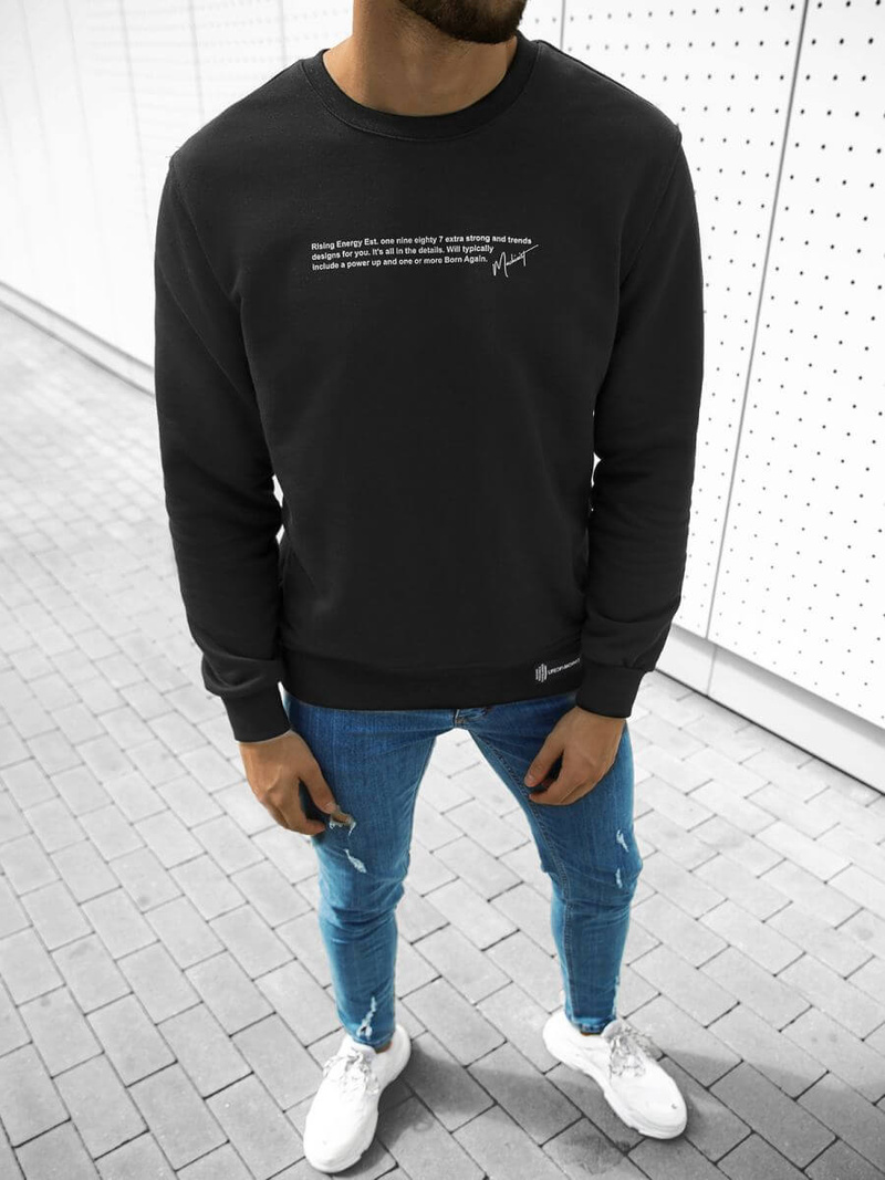 Bluza męska czarna OZONEE MACH/M3283