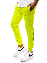 Spodnie dresowe męskie żółte-neon OZONEE G/11129