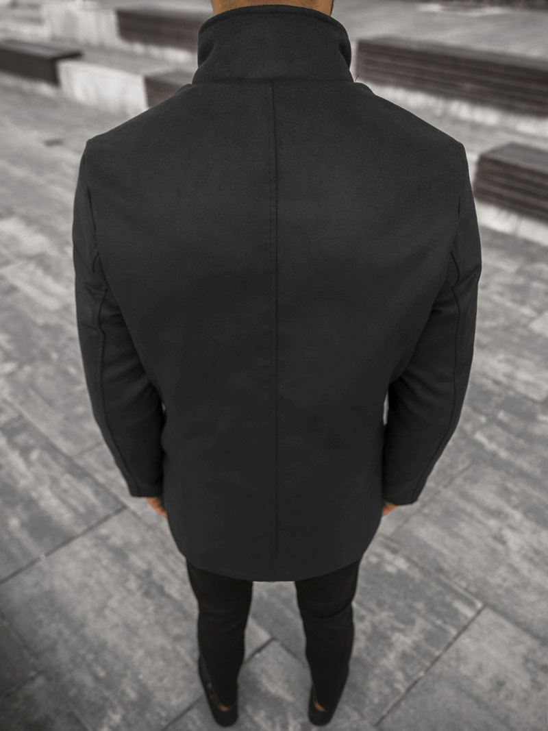 Płaszcz męski czarny OZONEE JS/79M3129