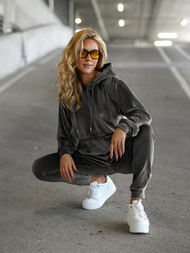 Спортивний костюм жіночий графіт OZONEE JS/8C1301/6