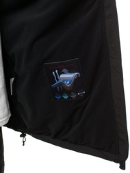 Kurtka softshell męska z kapturem czarno-zielona OZONEE GE/12268