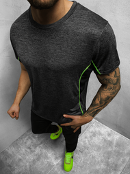 T-Shirt męski czarny OZONEE JS/HM073/1