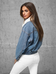 Kurtka damska jeansowa niebieska OZONEE O/Z02