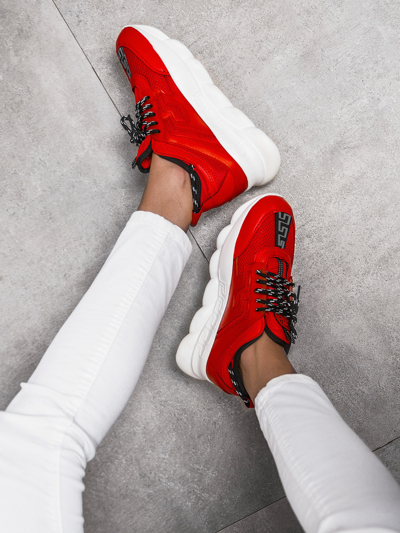 Sneakersy damskie czerwone OZONEE G/2021