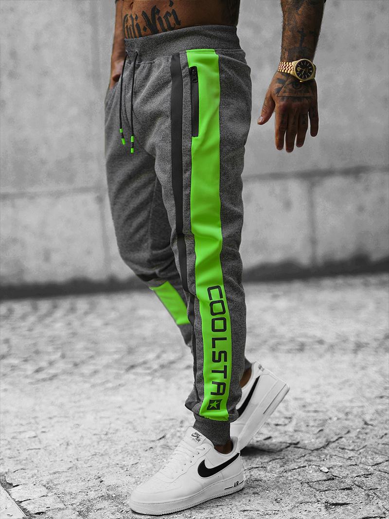 Spodnie dresowe męskie grafitowe OZONEE JS/K10132Z