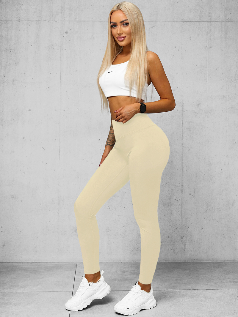 Legginsy damskie ecru OZONEE O/K9-J