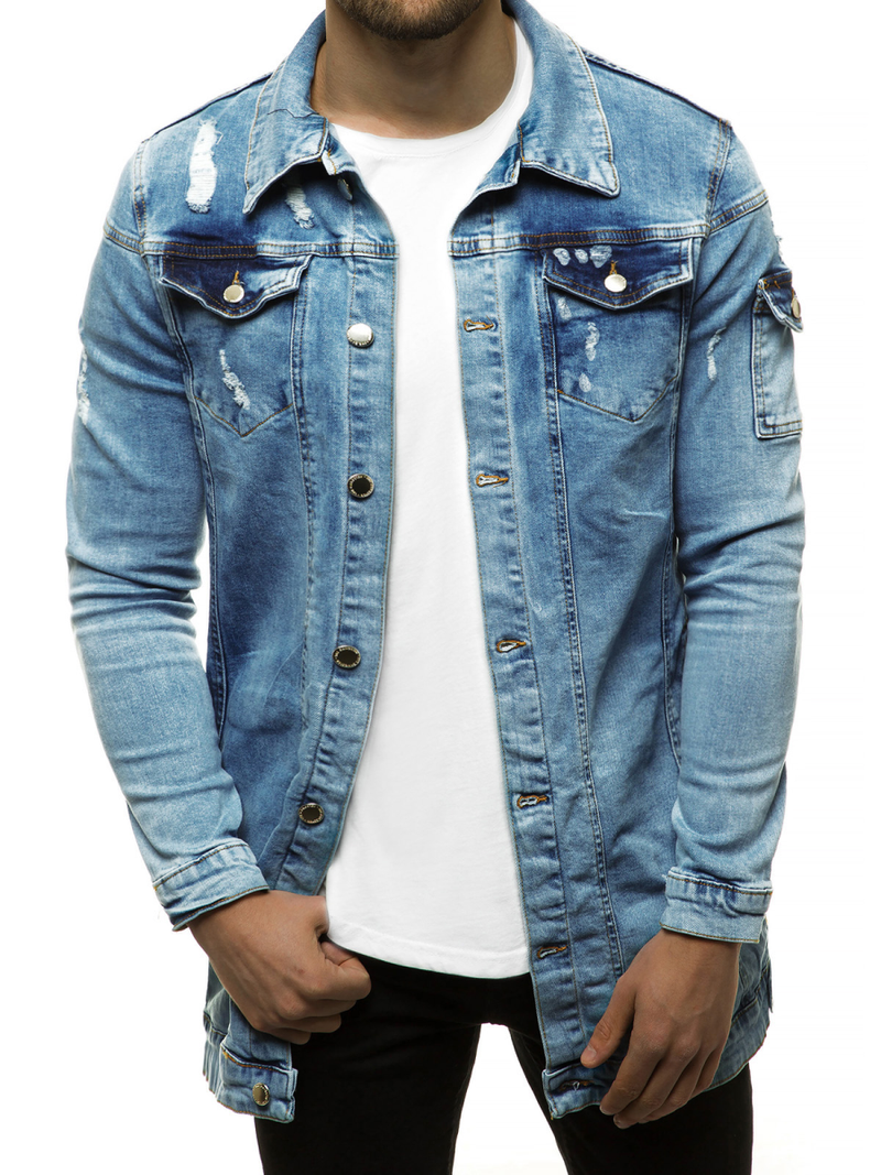 Куртка чоловіча джинсова Яскраво-Синя OZONEE G/474K