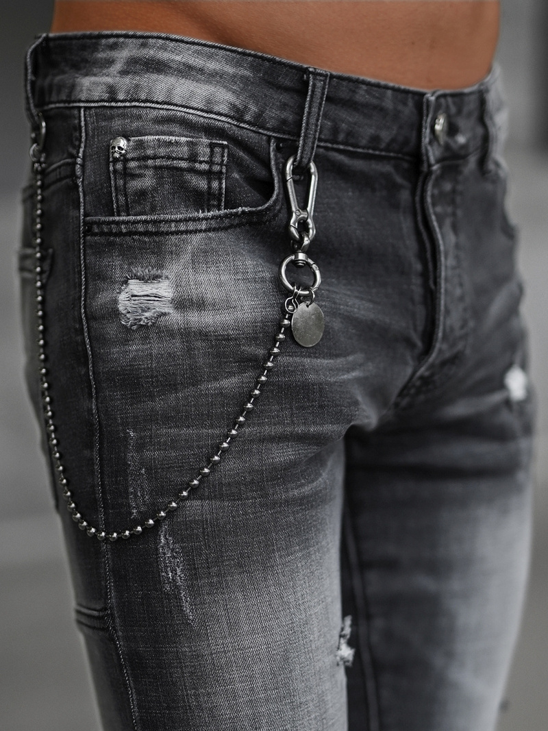 Spodnie jeansowe męskie czarne OZONEE NB/MP0051NZ