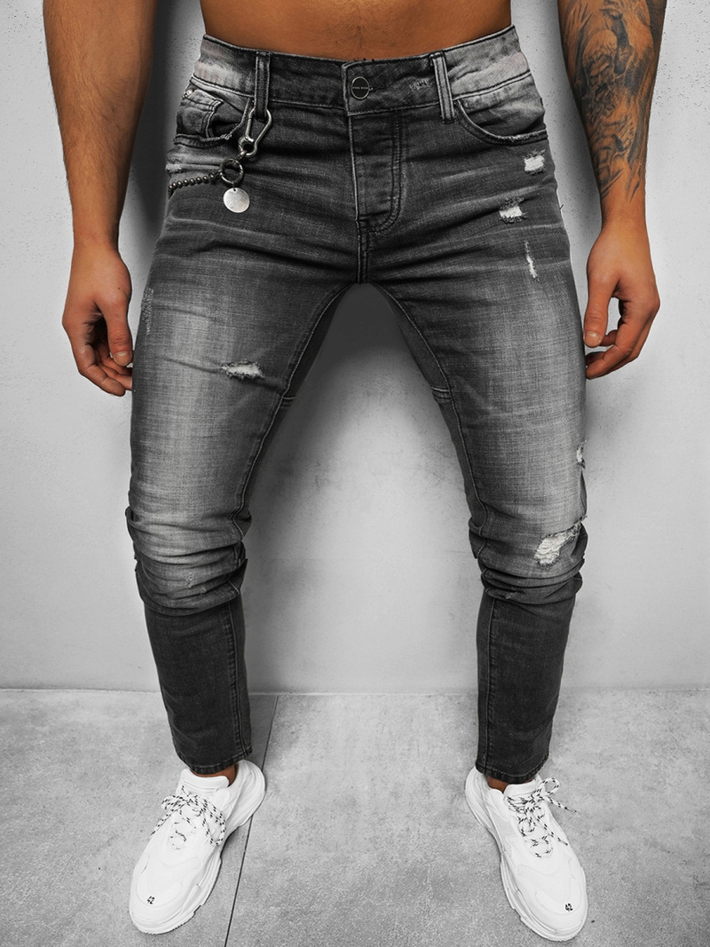 Чоловічі джинси Чорнi OZONEE NB/MP0051N