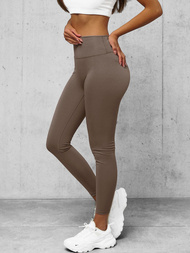 Legginsy damskie ciemno-beżowe OZONEE O/K9-JZ