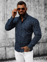 Koszula męska granatowa OZONEE O/V06