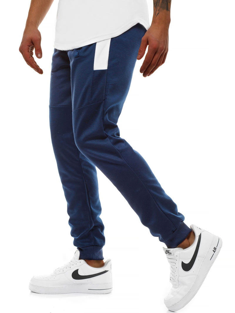 Spodnie dresowe męskie granatowe OZONEE JS/JZ11021
