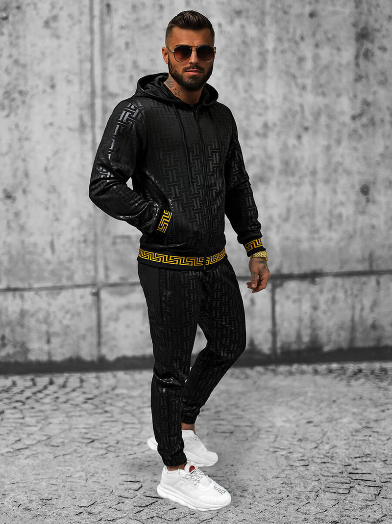 Чоловічий спортивний комплект чорний OZONEE O/3A161