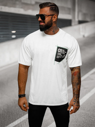 T-shirt męski biały OZONEE O/3C333