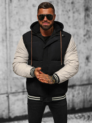 Kurtka męska pikowana czarna OZONEE JS/31M5002