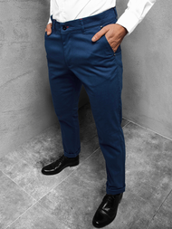 Spodnie chinosy męskie niebieskie OZONEE R/9072