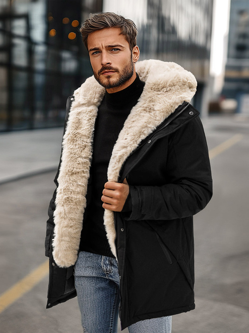 Куртка зимова чоловіча чорна OZONEE JS/22M316/392Z