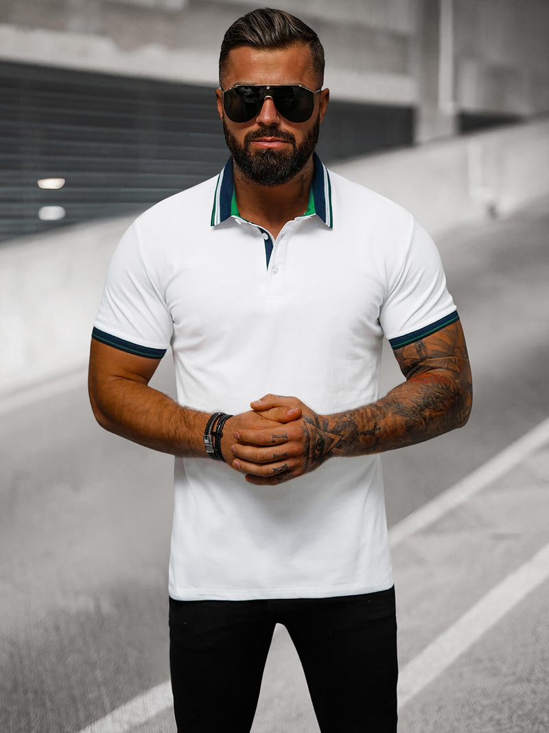 Футболка Поло Чоловіча Бiла OZONEE O/DA729